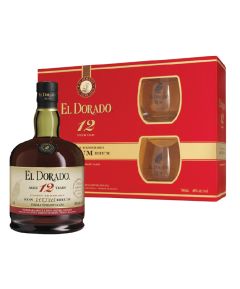 El Dorado  12 Year Old Rum Gift Pack 75cl (Glass Pack)