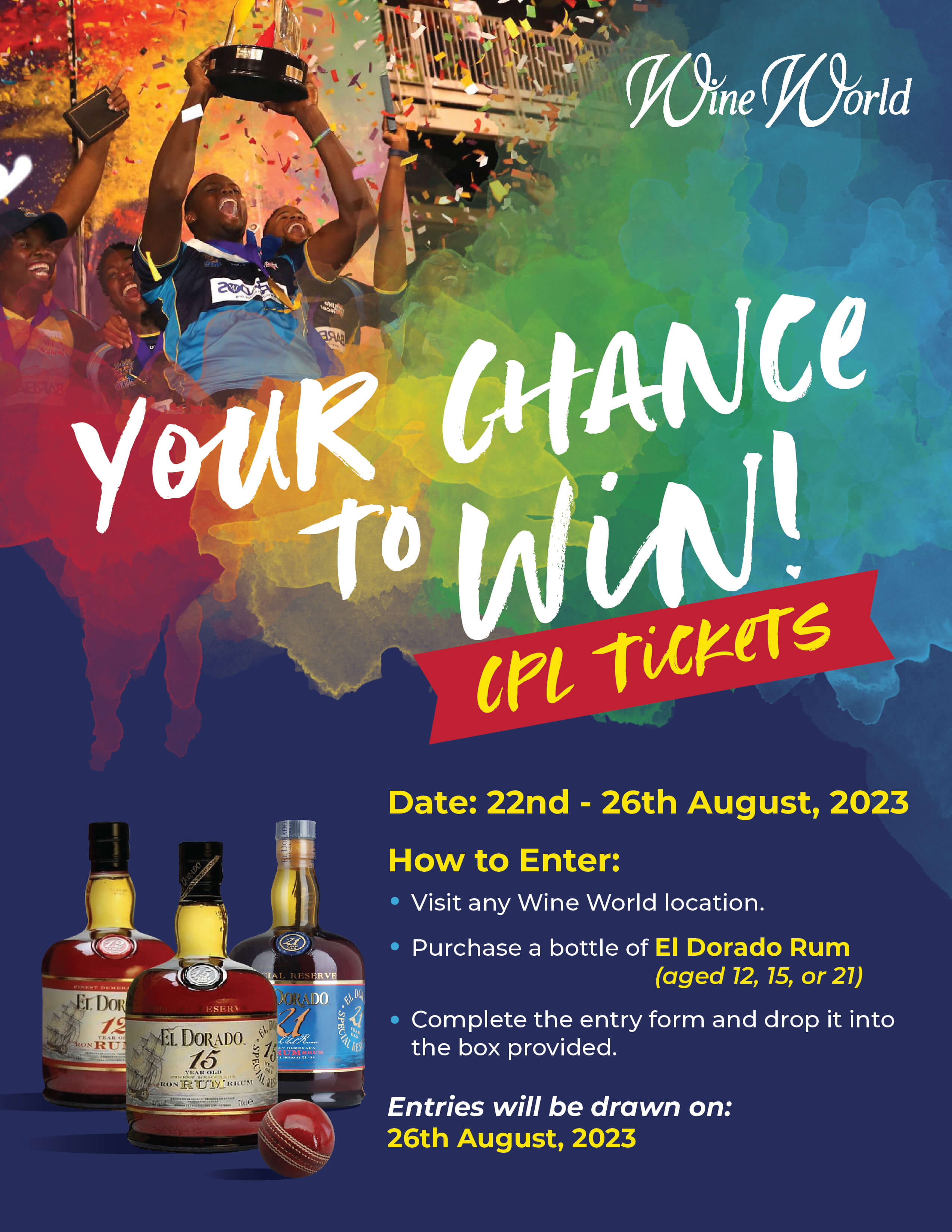 Win CPL tickets with El Dorado Buy Wine & Liquor Online Barbados